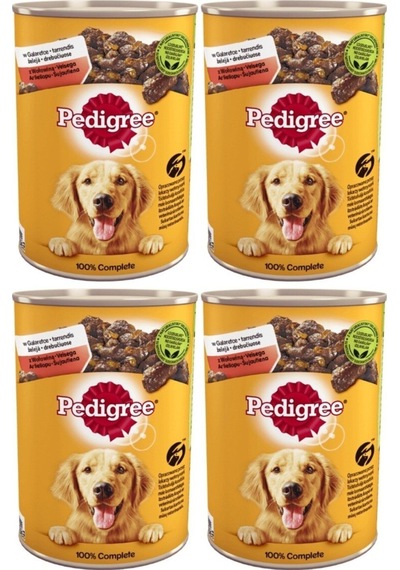 Pedigree Sığır Etli Biftekli Konserve Köpek Maması 4 x 400 G