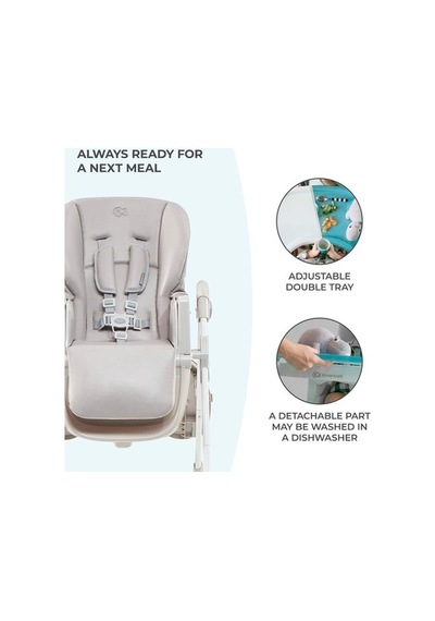 Kinderkraft Elite Mama Sandalyesi Yummy Ergonomik Rahat Yatar Katlanabilir Yüksekliği Ayarlanabilir 1 Adet
