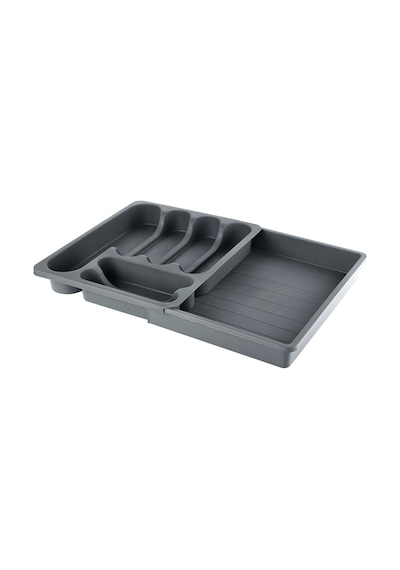 Sas Haus Uzayabilen Çekmece İçi Çatal Bıçak Kaşıklık – Füme Kayar Düzenleyici Organizer, Ayarlanabilir (29,5 x 53,5 cm)