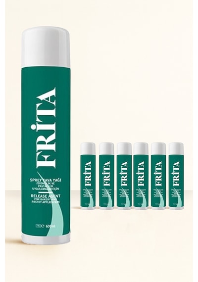 Tava Spreyi 600 Ml 6 Adet Yağsız Pişirme Spreyi Fırın, Izgara Ve Tavada Kullanım 2400 G