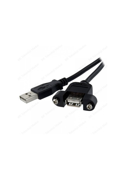Panel Tipi Vidalı USB 2.0 Uzatma Kablosu-50cm