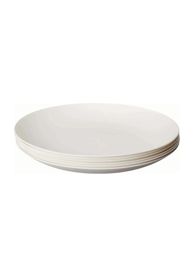 Eko 19cm 8"inch Sade Beyaz Servis Tabak 12 Adet Cafe & Restoran Servis Tabağı Pasta, Kahvaltı Beyaz