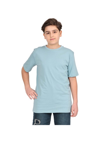 Erdem Kıds Erkek Çocuk Düz Baskısız Kısa Kol Basic Casual-okul T-shirt Mint Yeşili Mint Yeşili