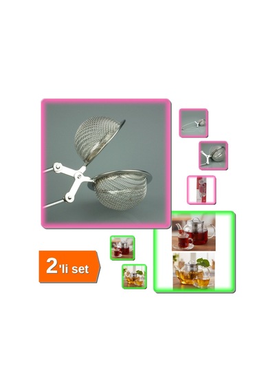 Bitki Çayı Demleme Süzgeci + Büyük Boy Paslanmaz Çelik Demlik İçi Çay Süzgeci Hacimli - 2li Set G2f2 Diğer
