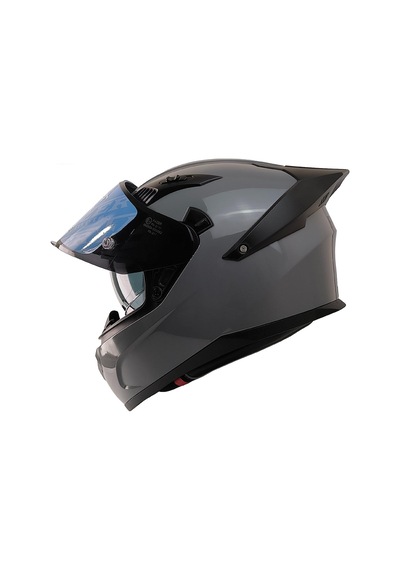 Motosiklet Kask Ece 22.r06 Double Vizörlü Full Face Spoiler Motor Kaskı Nardo Gri