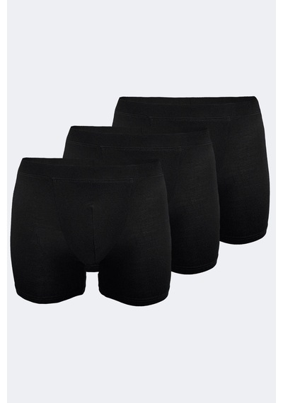 Malabadi Erkek Siyah 3 Lü Paket Micro Modal Boxer 909 Siyah