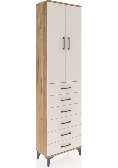 Arges Dolap 2 Raflı 6 Çekmeceli Tek Askılı 60x30x221 Çam-aytaşı Çam Arges Dolap 2 Raflı 6 Çekmeceli Tek Askılı 60x30x221 Çam-aytaşı Çam