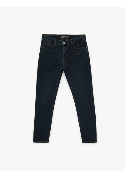 Koton Pamuklu Normal Bel Slim Fit Jean Pantolon - Brad Jean Petrol 6sam40144nd Petrol