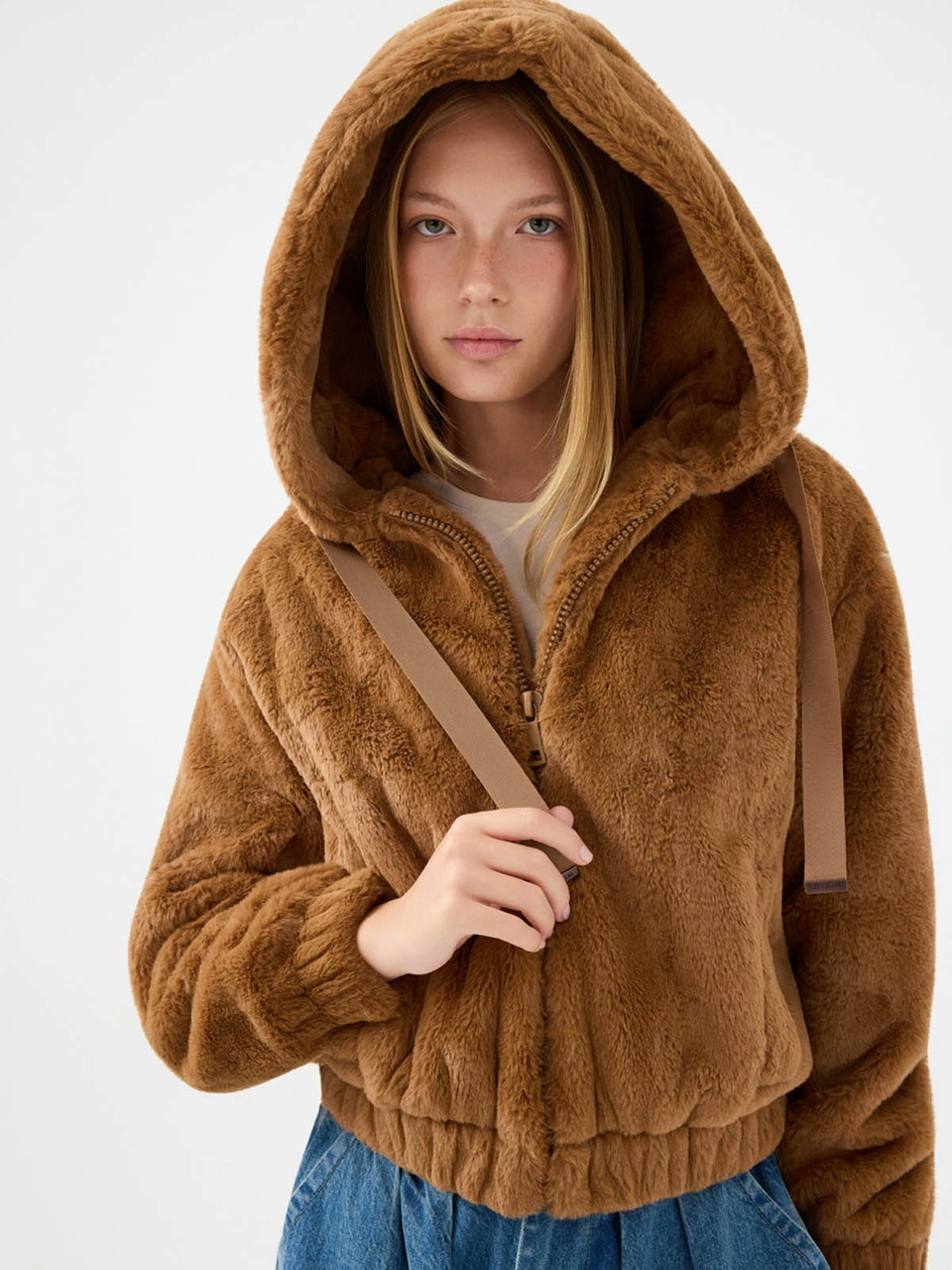 Loft Loose Long Crop Kahverengi Kadın Mont Lf2040789 Kahverengi