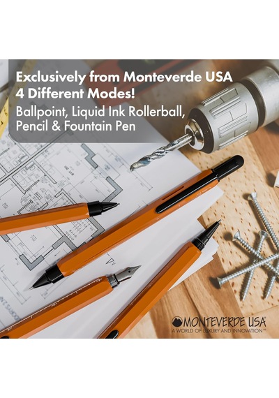 Monteverde Tool Pen Serisi Mv35295 Tk Toolpen Multifunction Orang Çok Renkli