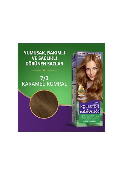 Hubrendy Tedarik Naturals Saç Boyası Karamel Kumral 7/3 2x Paket