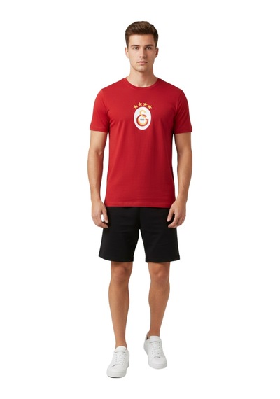 Gsstore Galatasaray Lisanslı Armalı T-shirt Bayrak Ve Lazer Kutu Hediyeli Kırmızı