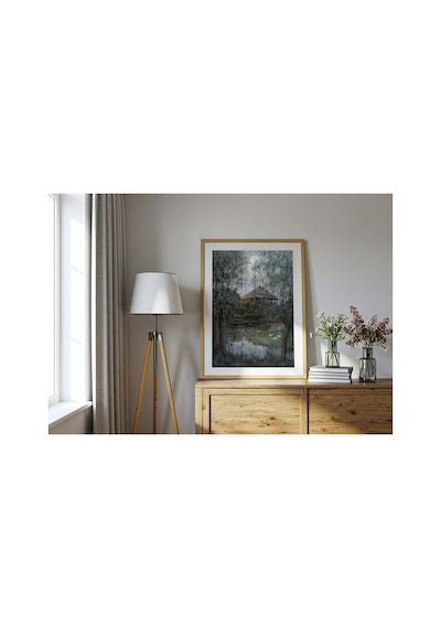 Mondrian Saman Yığını Çerçevesiz Poster 21x30 Cm A4 Tablo Modern Sanat Duvar Dekoru