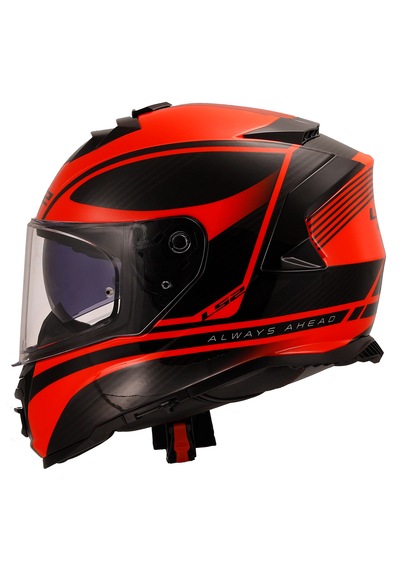 Ls2 Storm 2 Dodger Kapalı Kask Mat Siyah - Turuncu