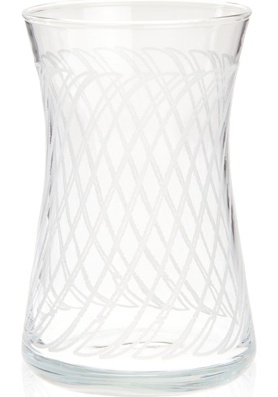 Aydoğann Home Dekorlu 6'lı Çay Bardağı - Şeffaf - 170 Ml Renkli