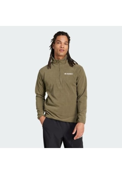 About Blank 1/2 Zip Fleece Üst, Konforlu Ve Şık Tasarım İle Dış Mekan Aktiviteleri İçin Acı Kahverengi