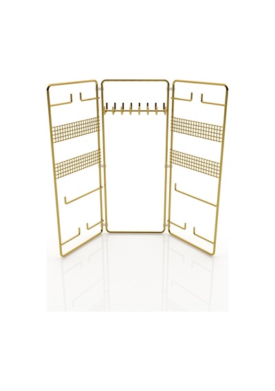 TEKNOTEL TAKI AKSESUAR STANDI DEKORATİF ORGANİZER GOLD EG210
