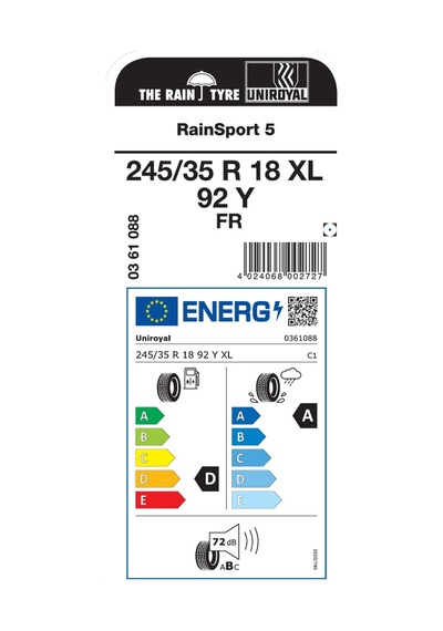 Uniroyal 245/35 R18 92Y XL FR Rainsport 5 Yaz Lastiği 2024