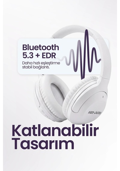 Ven-dens VD-HP011 Bluetooth 5.3 Kulak Üstü Kulaklık