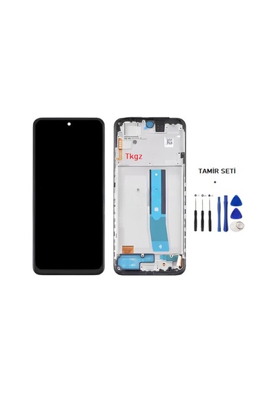 Tkgz - Xiaomi Redmi Note 11s Uyumlu Lcd Ekran Dokunmatik Çıtalı + Tamir Seti