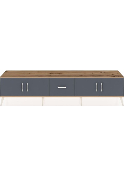 Arges Tv Ünitesi 2 Raflı Tek Çekmeceli 4 Kapaklı 220x30x51 Çam-antrasit Antrasit - Atlas Çam Arges Tv Ünitesi 2 Raflı Tek Çekmeceli 4 Kapaklı 220x30x51 Çam-antrasit Antrasit - Atlas Çam