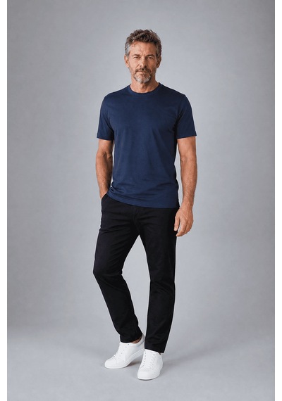 Bisse Lacivert Studio Bisiklet Yaka T-shirt Bsts26y26320 D39