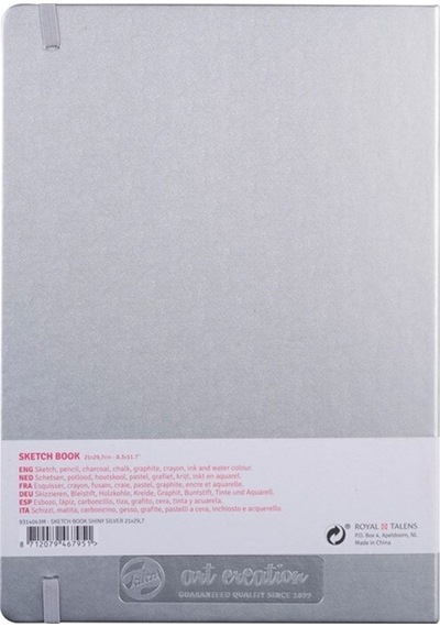Art Creation Sketchbook Shiny Silver 21x30cm 140gr 80 Yaprak