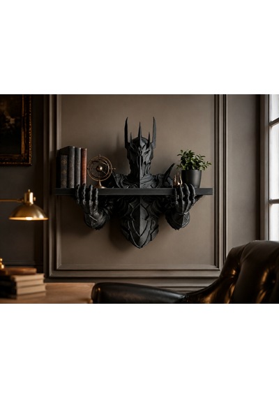 Fibrika Store Yüzüklerin Efendisi Sauron Temalı Dekoratif Kitaplık Siyah