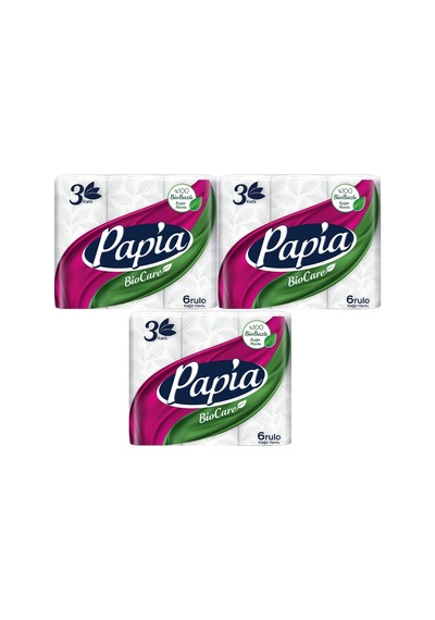 Papia Bio Care 3 Katlı Kağıt Havlu 3 x 6'lı