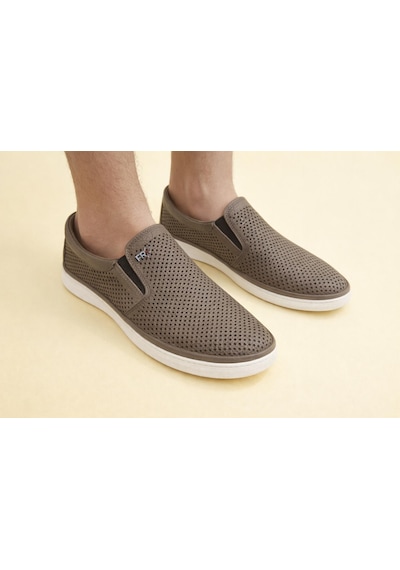 Trendyshose 2961 Tam Anatomic Deri Yazlık Erkek Ayakkabı Bej