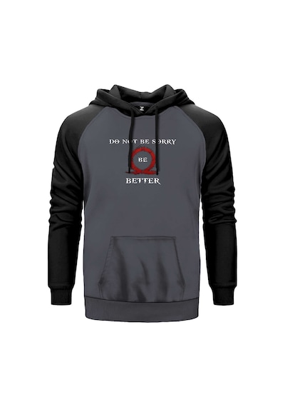 God Of War Do Not Be Sorry, Be Better Gri Renk Reglan Kol Sweatshirt Gri