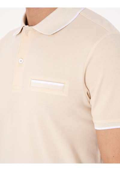 Pierre Cardin Erkek Bej Tişört 50307562-vr011 Bej