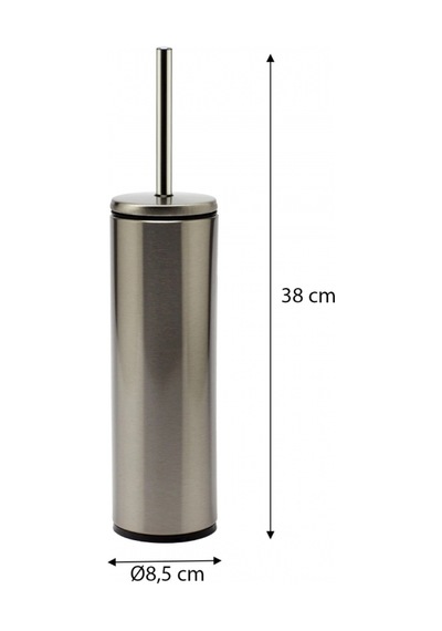 Ansan Ans E42-06 Cigo Çelik Mat Tuvalet Fırçası 6 L 8,5 X 38 Cm Gri