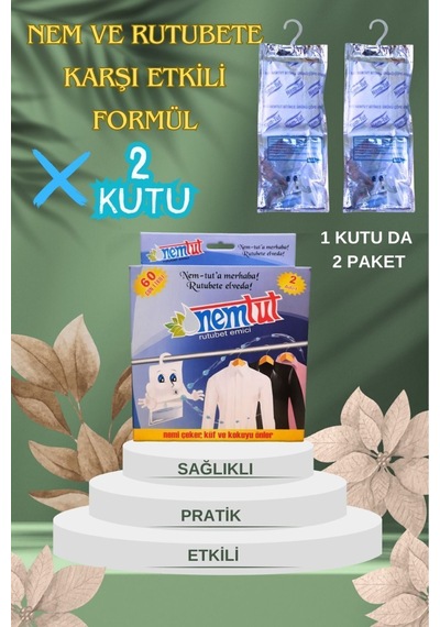 Nem Tutucu Giderici Rutubet Emici Kötü Koku Giderici Küf Ve Korozyon Önleyici 2 Kutu 4 Paket 2 Kg