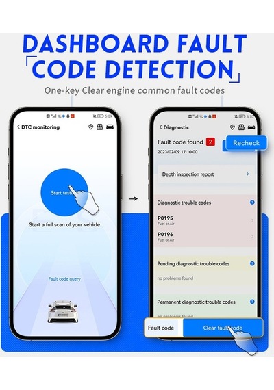 Fnırsı Fd10 Obd2 Araç Tanılama Cihazı: Bluetooth 5.1, Motor Tarama, Gerçek Zamanlı Veri Akışı, 8 Dil Desteği, Ios Ve Android Uyumlu