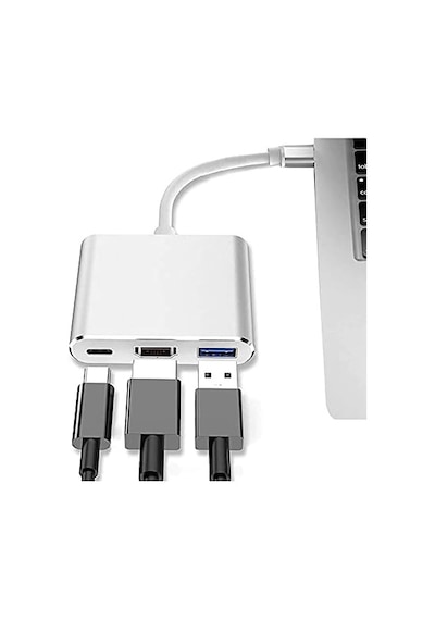 Cf01 Macbook Uyumlu 4k Full Hd 1080p Type C To 3 Portlu Hdmı - Usb 3.0 - Pd Çevirici Hub Adaptör