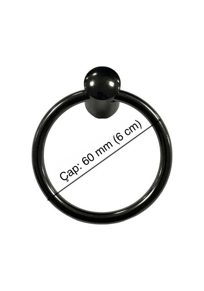 Halka Sarkaç Mobilya Kulpu - Tek Vidalı - 60 Mm Füme Dolap Ve Çekmece Kulpu Füme