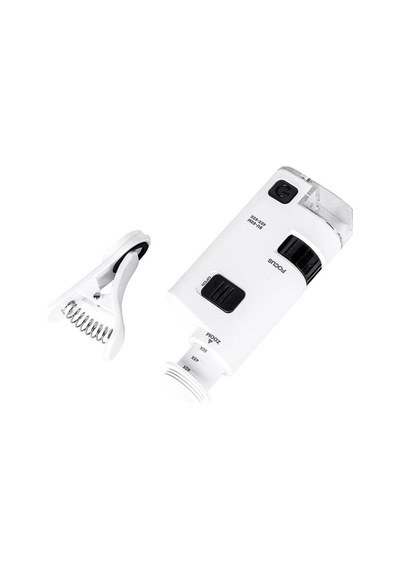 40-60X Büyüteç Zoom Ayarlı Led Işıklı Evrensel Telefon Klipli