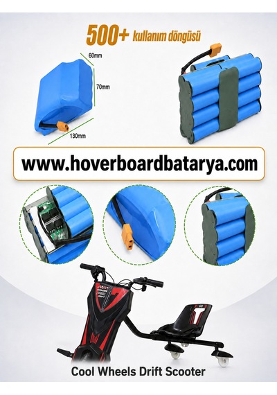 Cool Wheels Işıklı Drift 6 Ay Garantili Hoverboard Bataryası
