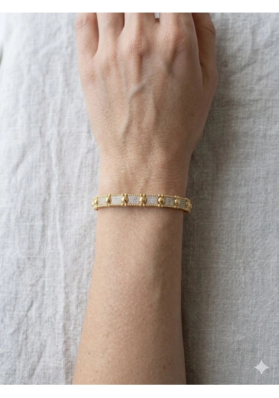14 Ayar Altın Gold Top Bileklik 1226