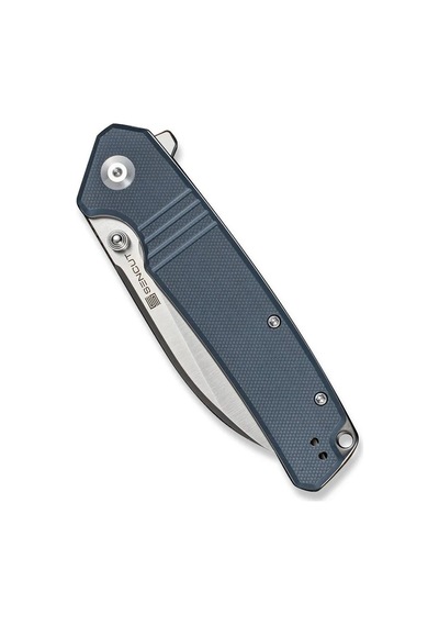 Sencut Awassi Flipper & Thumb Stud Knife Blue G10 Handle Kamp Çakı Mavi