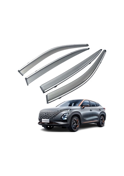 Chery Omoda 5 Mügen Cam Rüzgarlığı Kromlu Rüzgarlık Paslanmaz Kromlu 2023 Sonrası 4lü Füme Renk