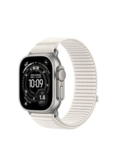 Forzacase Apple Watch 10 46mm İle Uyumlu Wave Desen Hasır Örgü Cırtlı Kordon Kayış - Fc1258