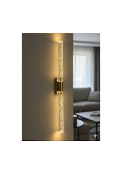 Bubblelight Large 51 Cm Modern Tasarım Led Aplik - Duvar Lambası - Gold - Elektrikli - Günışığı Gold Large Elektrikli