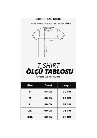 Urbantrendstore Baskılı Asit Yıkamalı Pamuklu Oversize Salaş Rahat Kalıp Günlük Özel Gün Tişört Gri