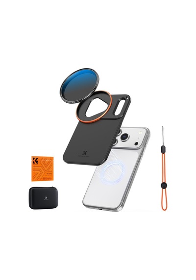 İphone 17 Pro Max Uyumlu Değişken Ayarlanabilir Nd2-32 Filtre + Manyetik Filtre Montaj Adaptörü