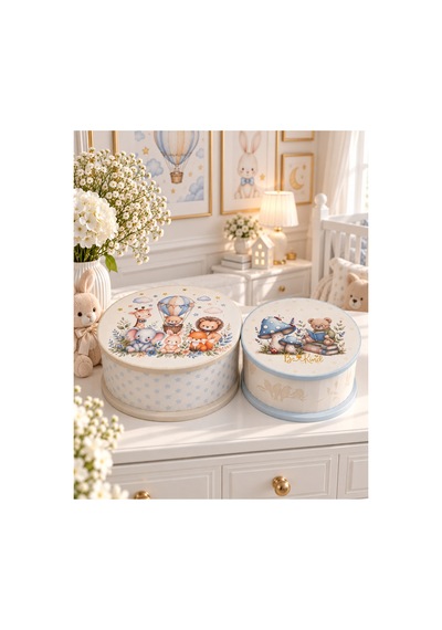 Bebek Çocuk Odası Kutu Seti 2'li Düzenleyici Özel Tasarım Bej - 937365697 Bej
