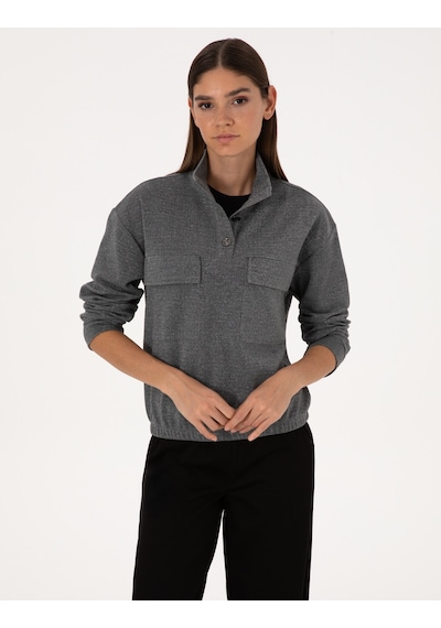 Pierre Cardin Kadın Gri Sweatshirt 50309089-vr024 Gri