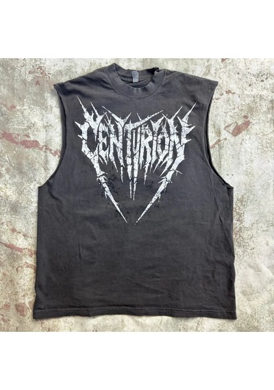 Centurion Labz Centurıon Labz Iron Reign Cutoffs- Assorted - Large Fıtness Atlet Siyah