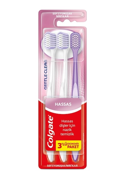 Colgate Gentle Diş Fırçası 2+1 Yumuşak - Hassas Temizlik 3'li Ekonomik Paket - 3 Adet Tarı